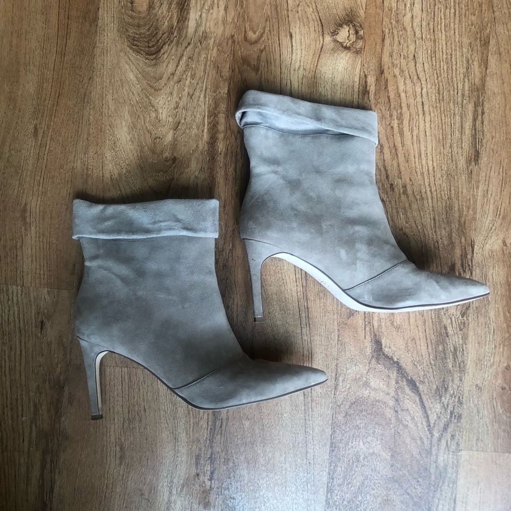 Vintage Grey suede booties